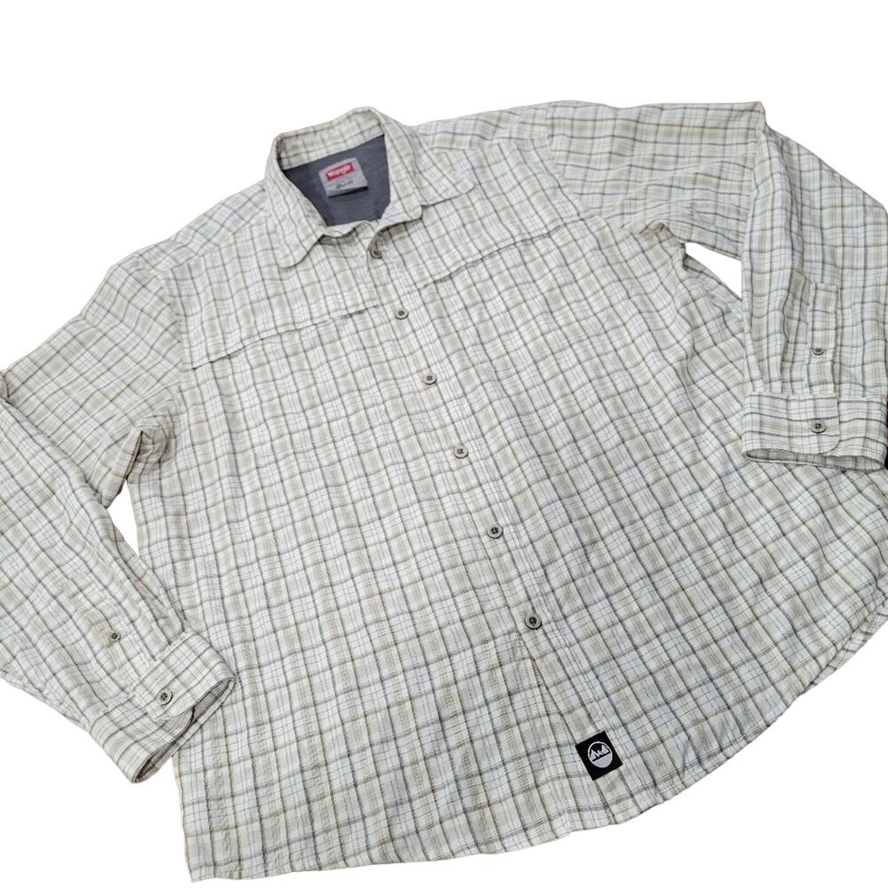 Wrangler Outdoor Series Plaid Button Front Shirt Regular Fit  Size XL